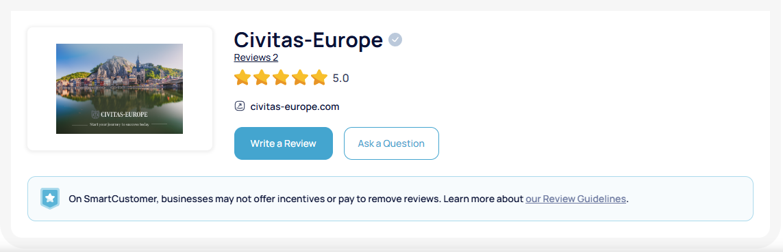 Отзыв о Civitas Europe на SmartCustomer